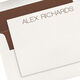 Modern Large Name Letterpress Flat Note Cards Image 1 of 5